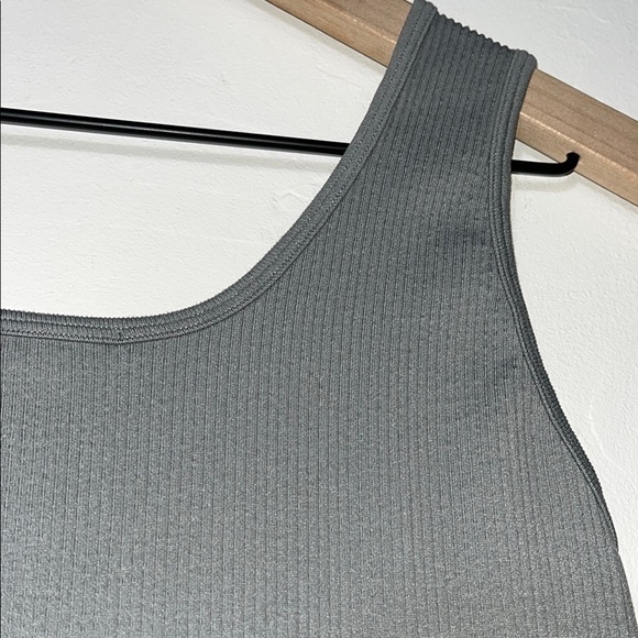 Gray Ribbed Jumpsuit - Picture 10 of 11